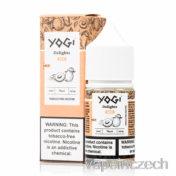 Broskvové Ledové Soli - Jogínské Lahůdky - 30 Ml 24mg Vape Per